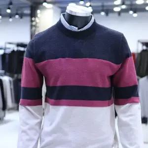 [STCO]SS 봄 셔츠레이어드 블록 니트 (클래식핏) F2KT24102