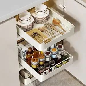 슬라이딩 펜트리 철제 다용도 양념통 정리대