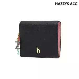 [롯데백화점]헤지스ACC [선물포장]블랙 레터링장식 2단 반지갑HIWA5E613BK