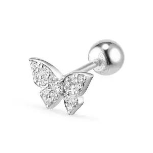 [도로시] 14k 브릴 아이레 나비 피어싱(랩 다이아몬드)(1개)