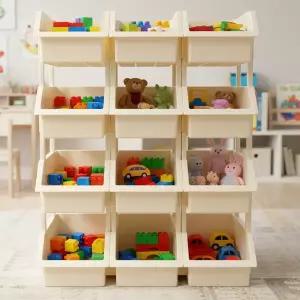 이유 적층형 다용도 정리함 12P 미니 수납 바스켓 데스크 정리