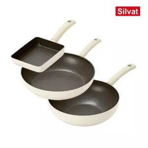 국내생산 향균 99.89% 실바트 순수 IH 프라이팬 3종 세트(18사각/28팬/28웍)