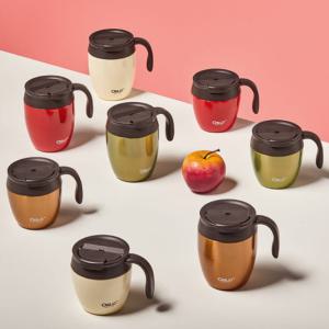오슬로 애플머그 머그컵 350ml 뚜껑있는머그컵 스텐머그 캠핑