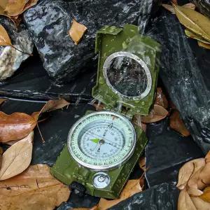 고급 군용 나침반 야광 방수 휴대용 초정밀 등산 지도 길찾기 캠핑용