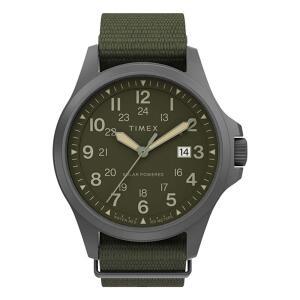 Timex 남성용 익스페디션 노스 필드 포스트 솔라 41mm 시계, 올리브/건메탈, 41mm 익스페디션 노스 필드 포