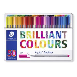 스테들러 트리플러스 화인라이너 50색 세트 334 M50/틴케이스