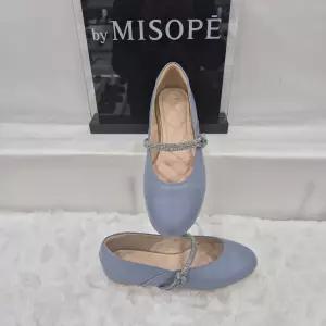 [미소페]By미소페 여성 보석 스트랩 플랫 슈즈 112HH435HS004 SKY 4_JJ