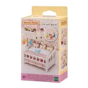 5534-세쌍둥이 아기 침대와 모빌