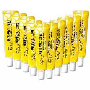 웰빙헬스 예쁜얼굴 비타민C 크림 피부광채 미백 기능성크림 25g 10개