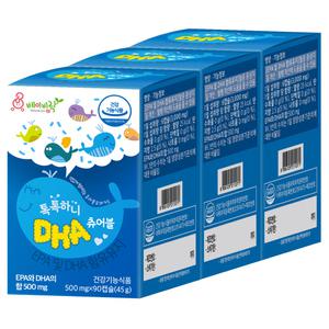 [총 3박스] 베이비락 톡톡하니 DHA 츄어블 (90캡슐) X 3박스 세트