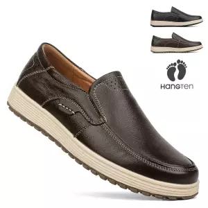 행텐 천연가죽 남자 로퍼 슬립온 단화 소가죽 캐주얼화 슈즈 컴포트화 쿠션 신발 데일리 출퇴근용 구두