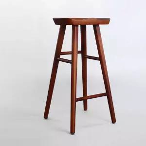 원목 바 의자 빈티지 키높이 업소용 아일랜드식탁 체어 55cm