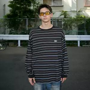 플루크 어반 리파인먼트 로고 스트라이프 긴팔 티셔츠 FLT128