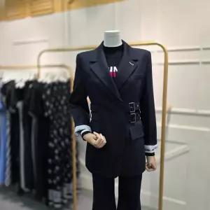 [에고이스트] 더블 벨티드 배색 스티치 자켓 EQ4WJ464NA_CA