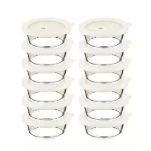 내열오븐유리 촉촉한 즉석한끼용기(원형 400mlx6p)-2개 밥용기 유리용기 냉동밥보관 찜기 반찬통