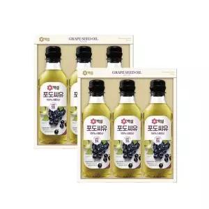 [CJ제일제당]백설 포도씨유 3호 x2개 선물세트