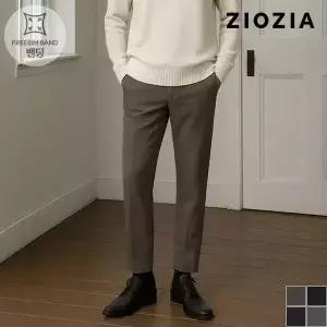 [지오지아] 테이퍼드 핏 하프 허리밴딩 슬랙스 (ABD4PP1103)