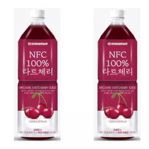 티에이치몰 물 한방울도 넣지 않은 NFC 타트체리 1L 2개 원액 착즙 100% 농축액 주스 음료 즙