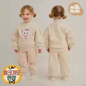 [밀크마일] 쁘띠플라워래빗뽀송기모상하복