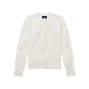 폴로 랄프로렌 케이블 니트 걸즈 가디건 웜화이트