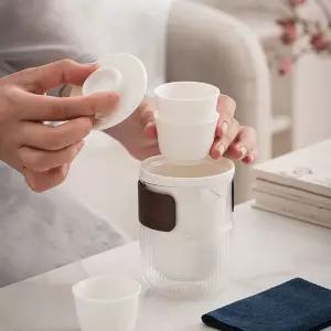 거름망 개완 휴대용 다도 세트 개완배 화사 차호 다관 차우리기 여행용