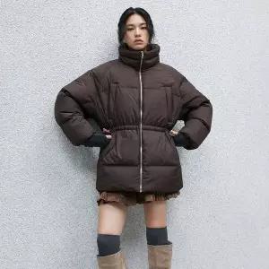 [LAP](강남점)(덕)하이넥니트배색 힙기장 다운 AR4ENB61