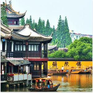 [상하이, 석식포함]주가각수향마을 노을감상(나룻배포함)+콘래드호텔 뷔페식(전통부채)