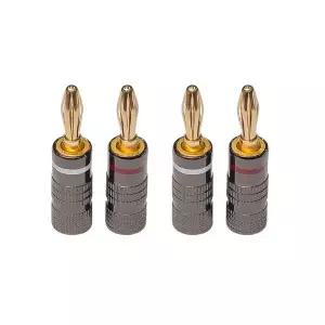 하이파이 오디오 바나나 플러그 2조 4개(스피커 앰프 커넥터 단자 잭 홈시어터)