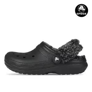 크록스 클래식 플리스 라인드 클로그 겨울 방한 털슬리퍼 211396-001