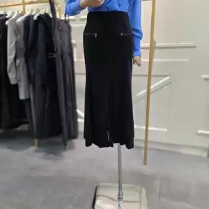 [에고이스트]지퍼 포인트 머메이드 밴딩 롱 스커트 EQ4CS161BK_CA