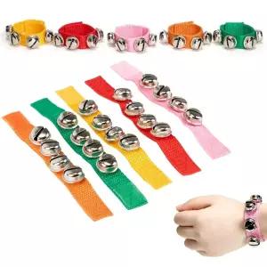 어린이집 아기교구 율동방울 손목 방울팔찌 6p 감감발달 잡기놀이 소근육발달 술래잡기 호기심