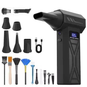 4단계 터보 제트 블로워 무선 에어건 초고속 130 000RPM LED 조명 휴대용 청소기포켓 사이즈 캠핑/자동차 세차/청소용