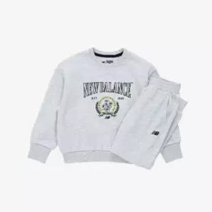 키즈트레이닝세트 RQJ NK9YF1803G-AA NBGC_크롭 스웨트 셋업   Light Melange Gray