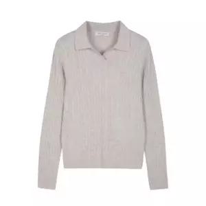 [롯데백화점]폴햄 여성) 케이블조직 슬릿카라 니트 (PHF4ET2470)