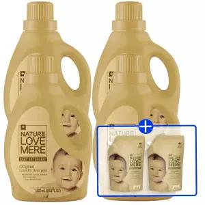 네이쳐러브메레 아기세탁세제 용기형 1800ml 4개+[GIFT]오리지널향 세제 리필 500ml 2팩