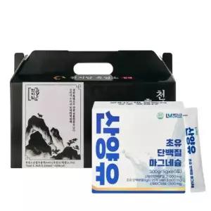 [1+1 선물세트]천지담 토종 흑염소 진액+양유 초유 단백질 마그네슘 60포