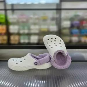 [크록스]따뜻한 털 클로그 바야 라인드 퍼즈 스트랩 클로그 206633-577/애플아울렛