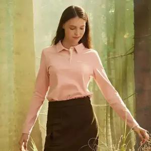 [머렐] 여성 소프트필 기모 긴팔 카라티셔츠 (D3LT406WPIN-K)