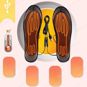 35-46 DIY USB 충전식 발열 깔창 사이즈 맞춤형 전기 발열 신발 패드 야외 스키 겨울 발 보온기