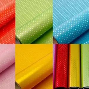 비닐 증착 롤포장지 선물포장 -작은땡땡이 (중) 포장지 증착비닐포장지 땡땡이포장지