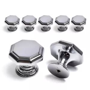 인테리어 세상 팔각(대) 1구 가구손잡이 크롬 7개