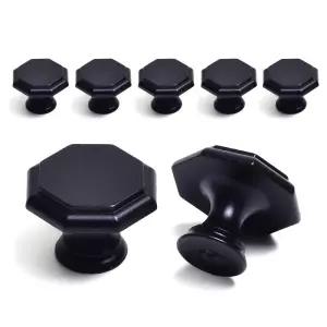 인테리어 세상 팔각(소) 1구 가구손잡이 블랙 7개