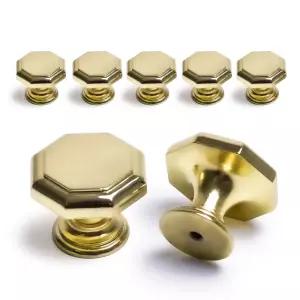 인테리어 세상 팔각(대) 1구 가구손잡이 골드 7개