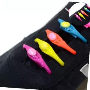 매듭없는 실리콘 신발끈 정리 고무 운동화끈 12P