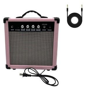[미국배송] 소형 멀티컬러 휴대용 미니 20W 일렉트릭 기타 앰프(핑크)