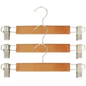 원목 바지걸이 3P 옷걸이 바지걸이 행거 집게걸이 치마걸이