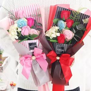 수국 캔디 부케 비누꽃 꽃다발 졸업식 입학식 발표회 기념일 생일 로즈데이 사탕 장식 선물