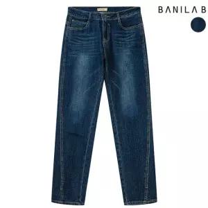 [바닐라비] 여성 기모 밑단 트임 데님팬츠