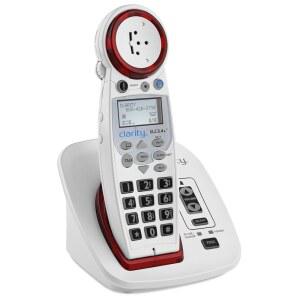 [미국배송] 노인 난청 청각 장애인을 위한 클래리티 XLC3.4+ 증폭 무선 유선 전화 | 휴대용 50DB 가정용 전화기 / 내장 증폭기 라우드 링거 말하는 발신자 ID