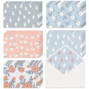 [미국배송] 봉투가 있는 빈 카드 모든 경우 봉투와 스티커가 30개의 노트 | 4인치 X 6인치 인사말 고정 세트 다양한 색상의 일반 카드.